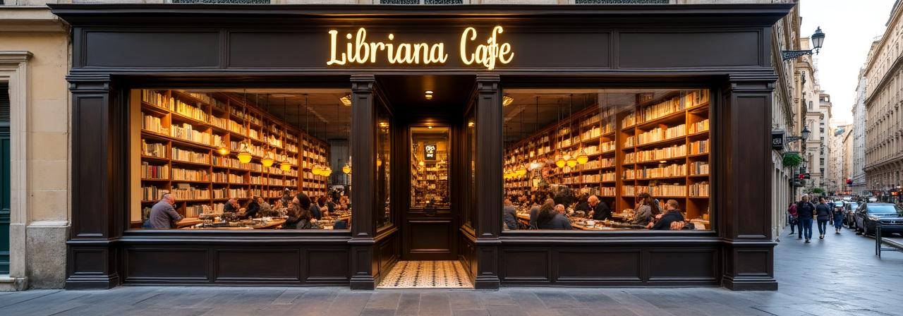 L'esterno accogliente di Libriana Café a Roma